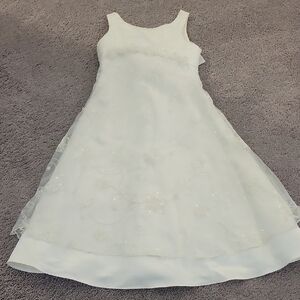Bonnie Jean White A-Line Scoop Neck Sundress